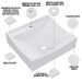Kit 02 Cubas de Apoio Quadrada Para Banheiro Lavabo C01 Q440 Branco - Lyam Decor