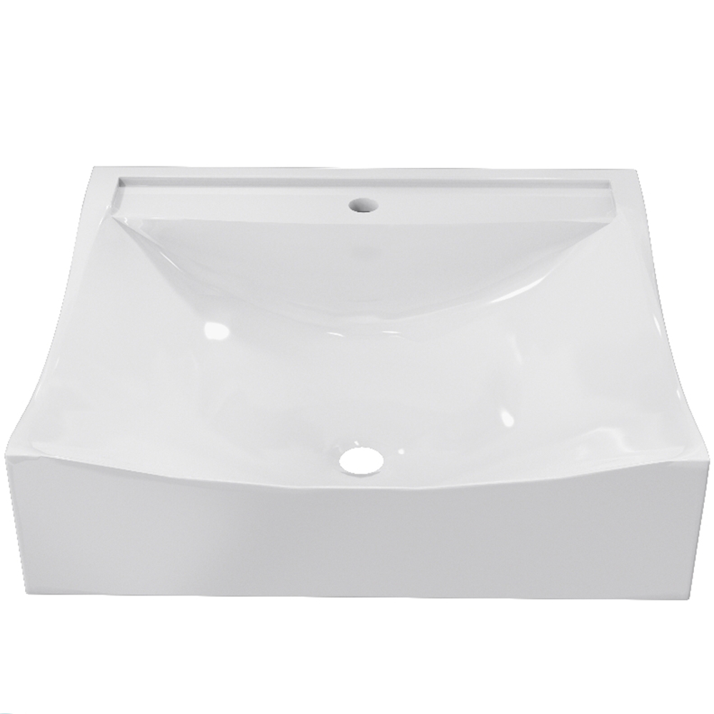 Kit 02 Cubas de Apoio Quadrada Para Banheiro Lavabo C01 Q440 Branco - Lyam Decor