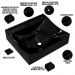 Kit 02 Cubas de Apoio Quadrada Para Banheiro Lavabo C01 Q440 Preto - Lyam Decor