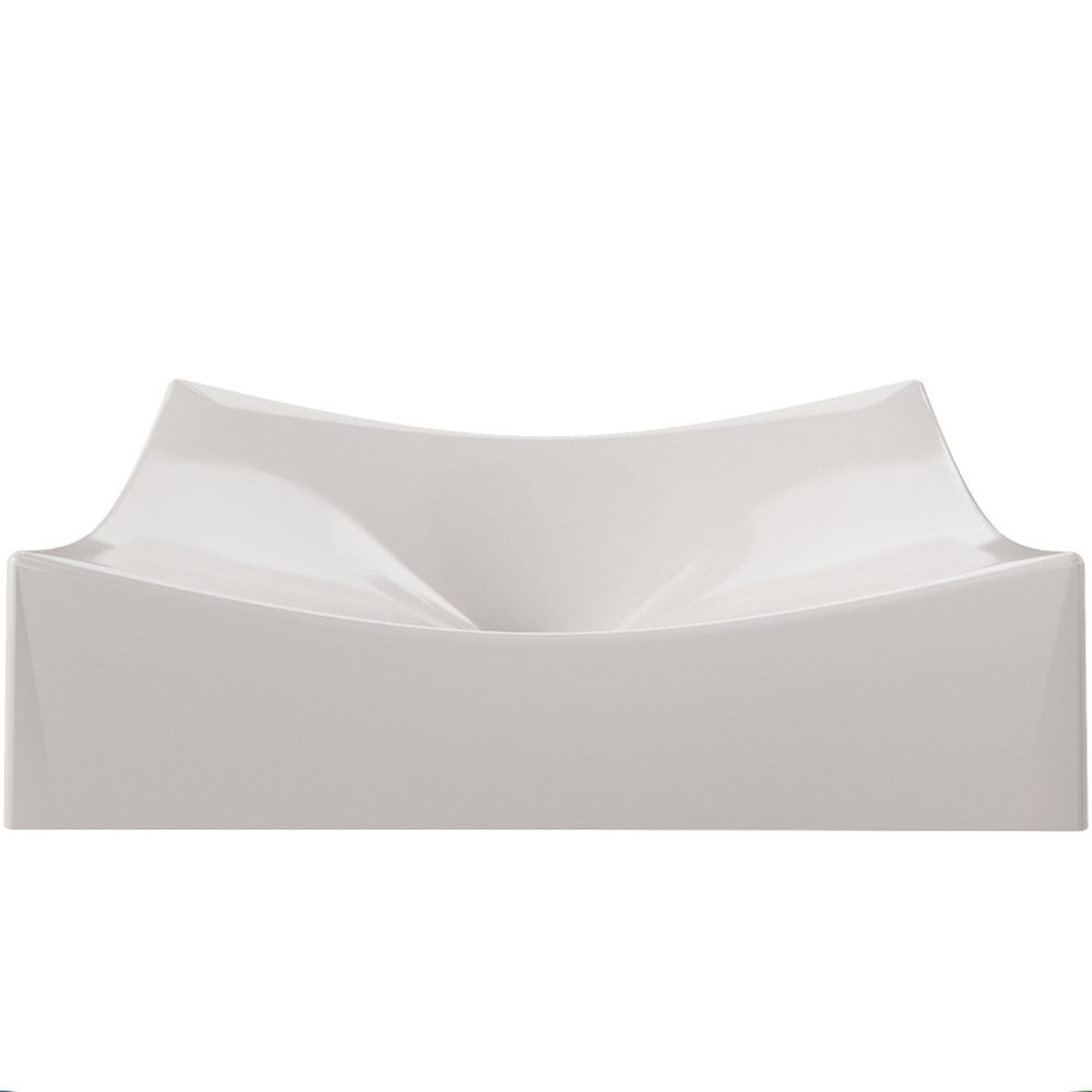 Kit 02 Cubas de Apoio Retangular Para Banheiro Lavabo C01 ML44W Bege - Lyam Decor