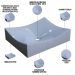 Kit 02 Cubas de Apoio Retangular Para Banheiro Lavabo C01 ML44W Cinza - Lyam Decor
