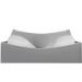 Kit 02 Cubas de Apoio Retangular Para Banheiro Lavabo C01 ML44W Cinza - Lyam Decor