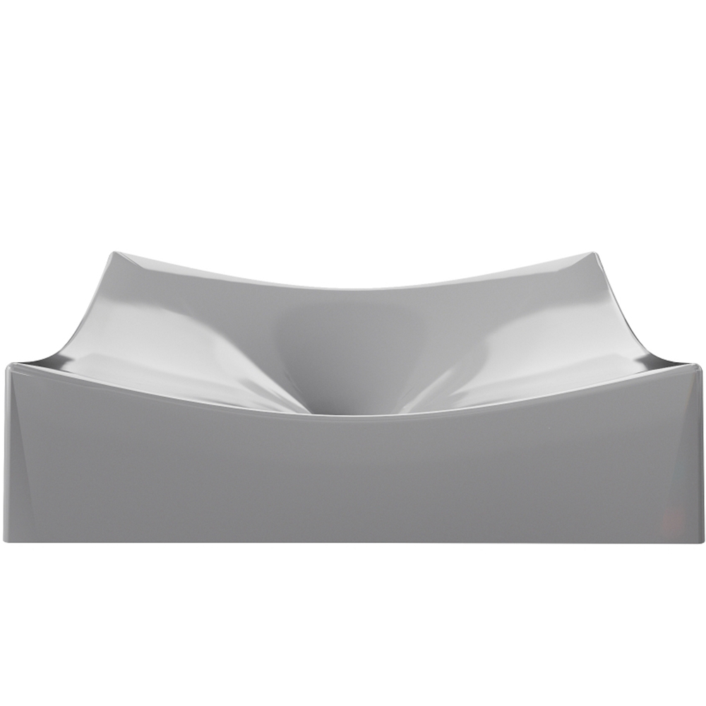 Kit 02 Cubas de Apoio Retangular Para Banheiro Lavabo C01 ML44W Cinza - Lyam Decor