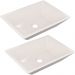 Kit 02 Cubas de Apoio Retangular Para Banheiro Lavabo C01 RT45 Bege - Lyam Decor