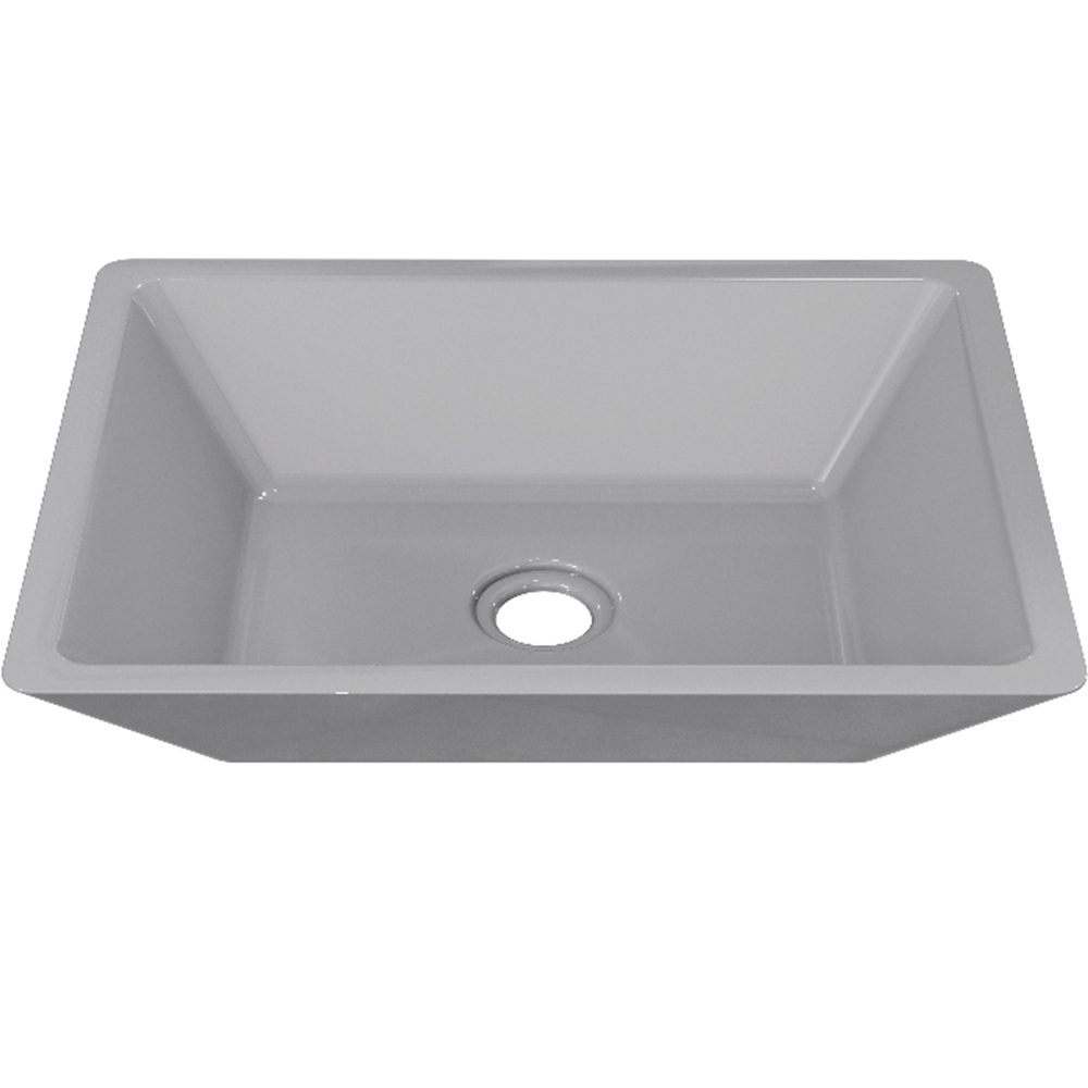 Kit 02 Cubas de Apoio Retangular Para Banheiro Lavabo C01 RT45 Cinza - Lyam Decor