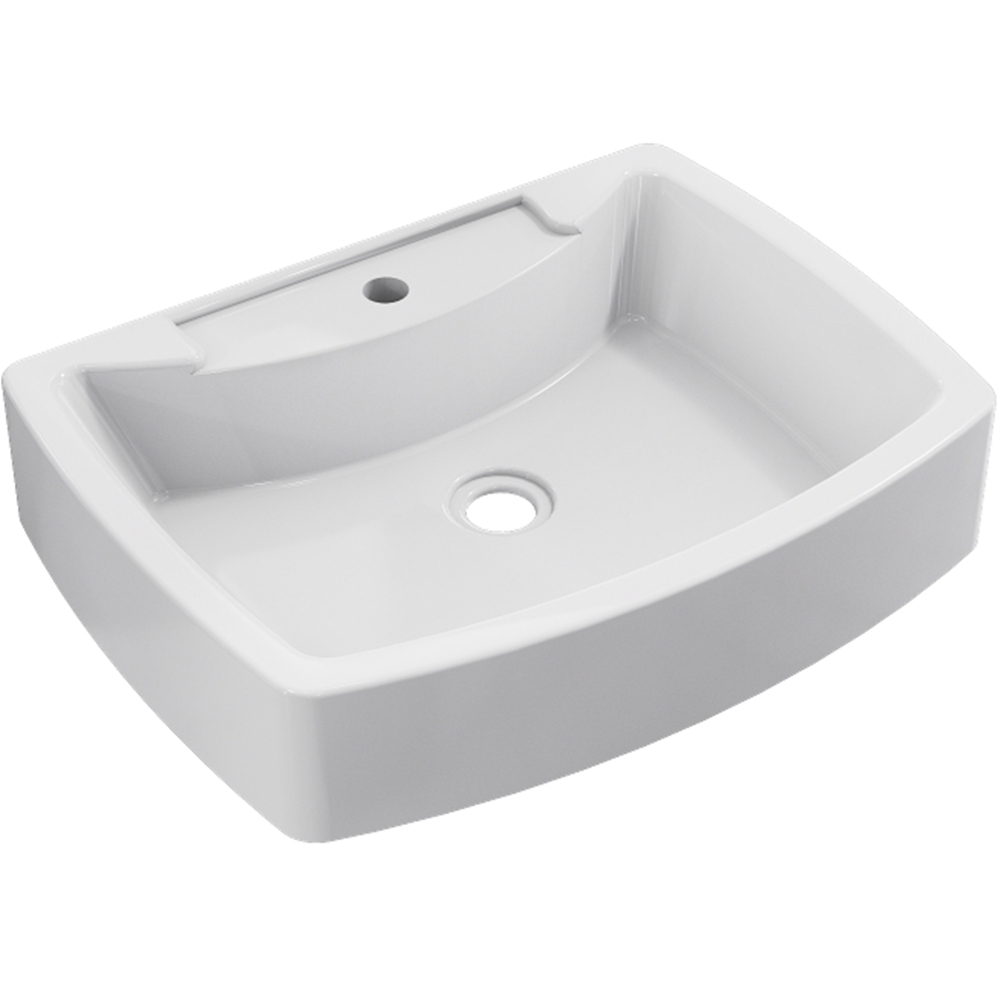 Kit 02 Cubas de Apoio Retangular Para Banheiro Lavabo C01 RT50 Branco - Lyam Decor