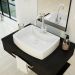 Kit 02 Cubas de Apoio Retangular Para Banheiro Lavabo C01 RT50 Branco - Lyam Decor