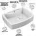 Kit 02 Cubas de Apoio Retangular Para Banheiro Lavabo C01 RT50 Branco - Lyam Decor