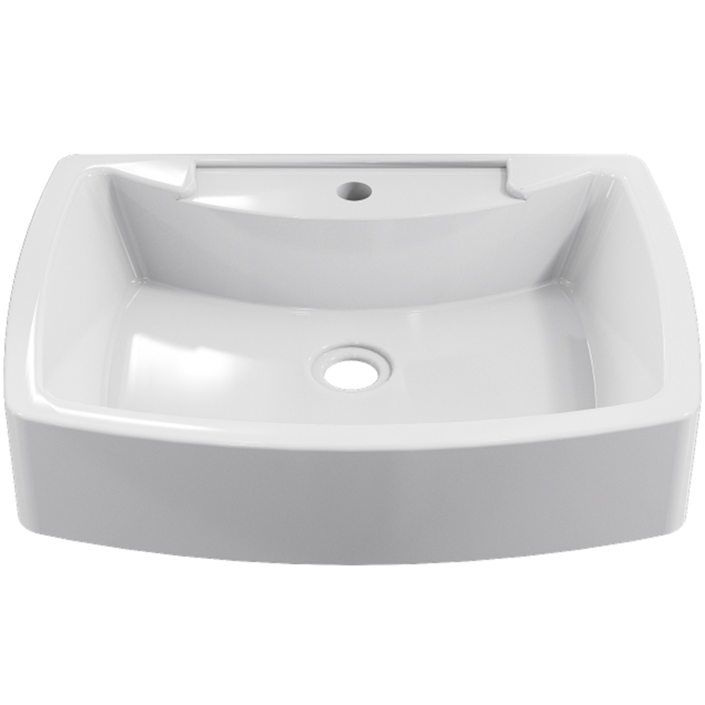 Kit 02 Cubas de Apoio Retangular Para Banheiro Lavabo C01 RT50 Branco - Lyam Decor