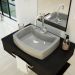Kit 02 Cubas de Apoio Retangular Para Banheiro Lavabo C01 RT50 Cinza - Lyam Decor