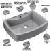 Kit 02 Cubas de Apoio Retangular Para Banheiro Lavabo C01 RT50 Cinza - Lyam Decor