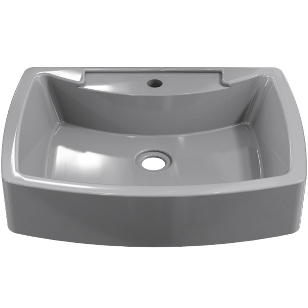 Kit 02 Cubas de Apoio Retangular Para Banheiro Lavabo C01 RT50 Cinza - Lyam Decor