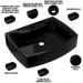Kit 02 Cubas de Apoio Retangular Para Banheiro Lavabo C01 RT50 Preto - Lyam Decor