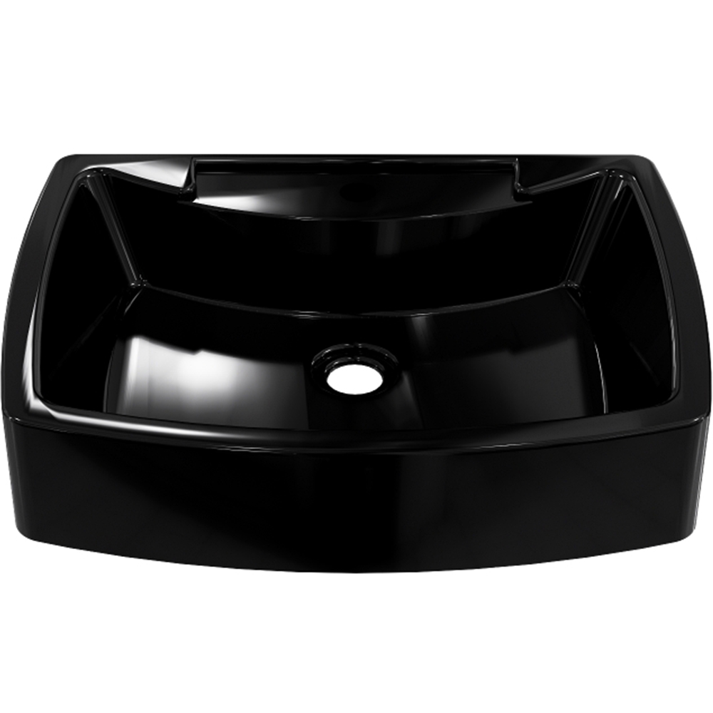 Kit 02 Cubas de Apoio Retangular Para Banheiro Lavabo C01 RT50 Preto - Lyam Decor