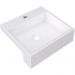 Kit 02 Cubas de Semi Encaixe C01 Quadrada Para Banheiro Lavabo XQ395 Branco - Lyam Decor