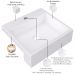 Kit 02 Cubas de Semi Encaixe C01 Quadrada Para Banheiro Lavabo XQ395 Branco - Lyam Decor
