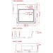 Kit 02 Cubas de Semi Encaixe C01 Quadrada Para Banheiro Lavabo XQ395 Branco - Lyam Decor