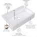 Kit 02 Cubas de Semi Encaixe Retangular Para Banheiro Lavabo XRT55 C01 Branco - Lyam Decor