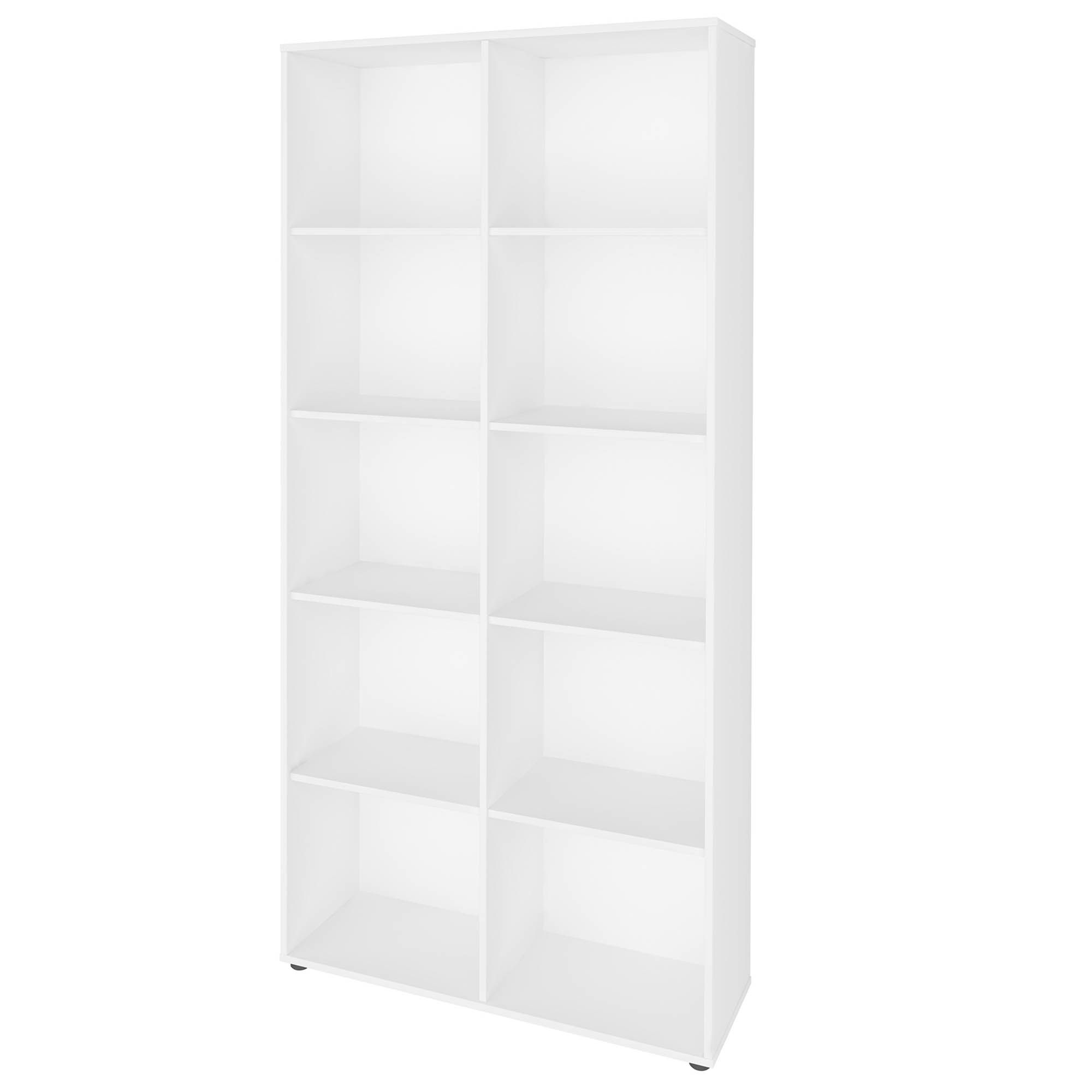 Kit 02 Estantes Multiuso com 10 Nichos Clean A02 187x90 Branco - Lyam Decor