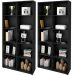 Kit 02 Estantes Multiuso com 10 Nichos Clean A02 187x90 Preto - Lyam Decor