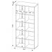 Kit 02 Estantes Multiuso com 10 Nichos Clean A02 187x90 Preto - Lyam Decor