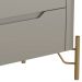 Kit 02 Mesas De Cabeceira Orgânica 2 Gavetas Pés Industrial Dourado Bliss I03 Grigio - Lyam Decor