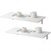 Kit 02 Mesas Dobráveis de Parede Cozinha Slim L03 Suspensa 120x45 BP Branco Fosco - Lyam Decor
