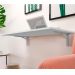 Kit 02 Mesas Dobráveis de Parede Cozinha Slim L03 Suspensa 120x45 BP Branco Fosco - Lyam Decor