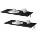 Kit 02 Mesas Dobráveis de Parede Cozinha Slim L03 Suspensa 68x45 BP Preto Fosco - Lyam Decor