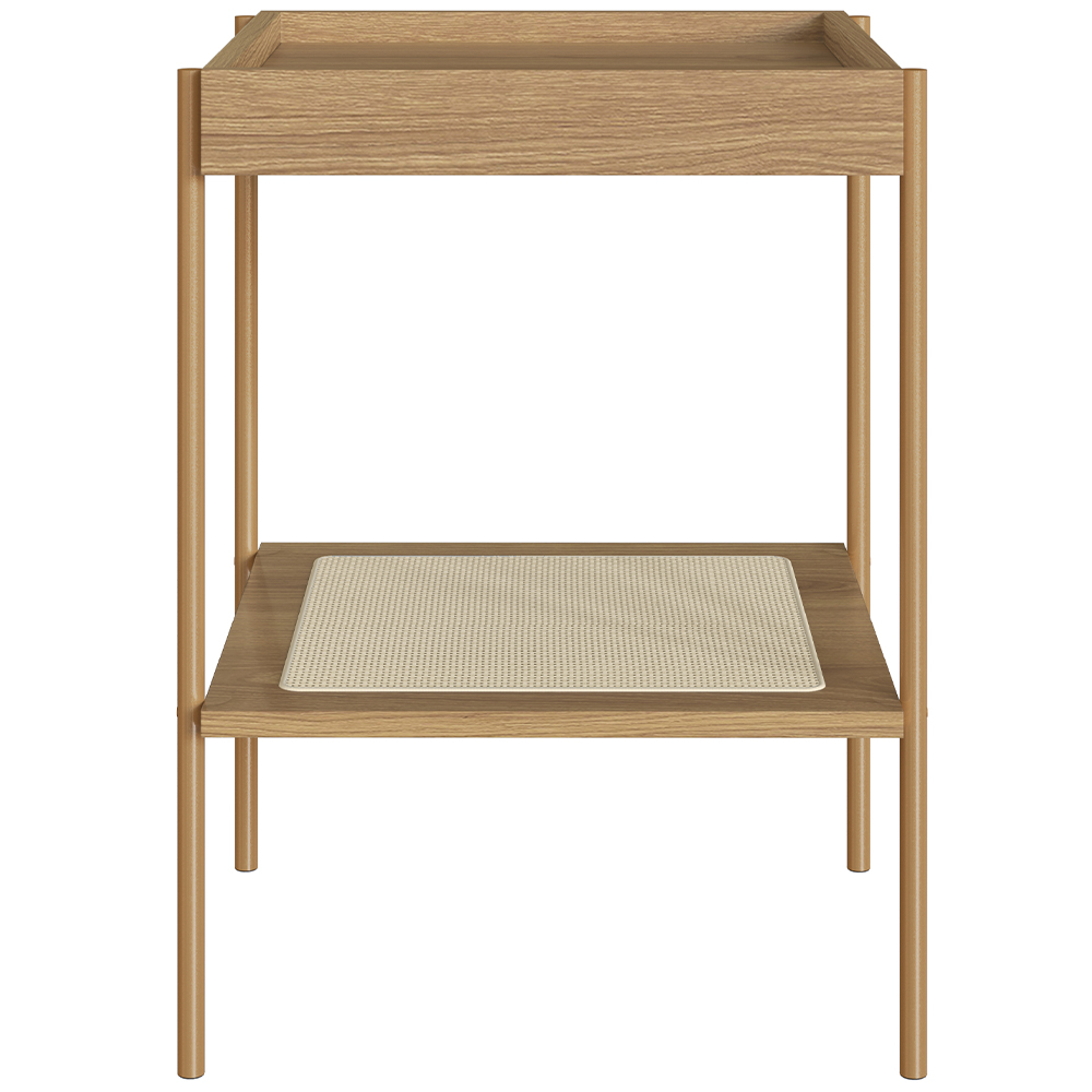 Kit 02 Mesas Lateral Para Sala de Estar Industrial Indy A03 Hanover Dourado - Lyam Decor