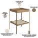 Kit 02 Mesas Lateral Para Sala de Estar Industrial Indy A03 Hanover Dourado - Lyam Decor