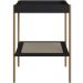 Kit 02 Mesas Lateral Para Sala de Estar Industrial Indy A03 Nero Dourado - Lyam Decor