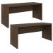 Kit 02 Mesas Para Escritório E Home Office Bay 163 Cm T01 Rústico - Lyam Decor