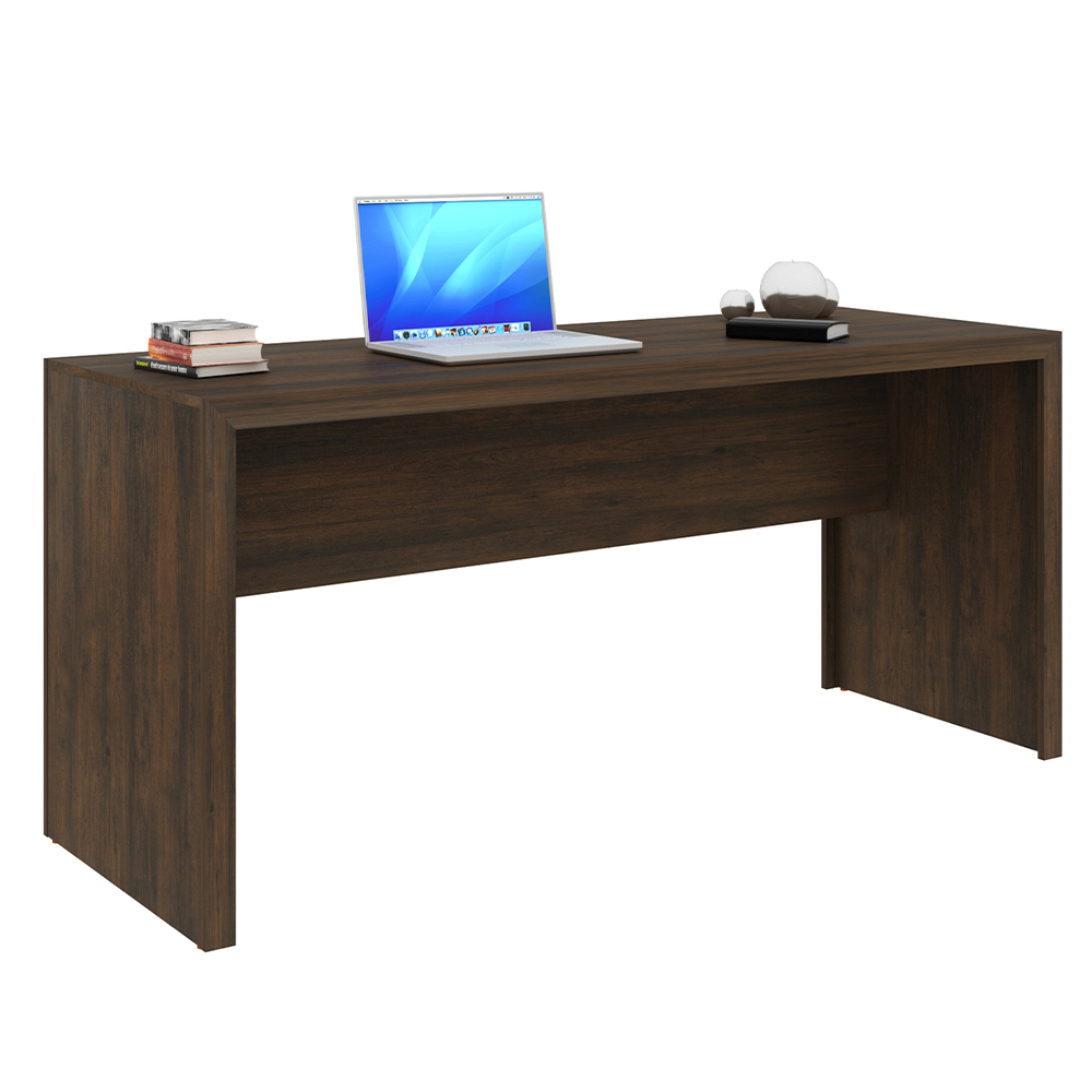 Kit 02 Mesas Para Escritório E Home Office Bay 163 Cm T01 Rústico - Lyam Decor
