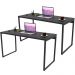 Kit 02 Mesas Para Escritório Home Office Estilo Industrial Form C01 135 cm Preto Onix - Lyam Decor