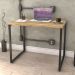Kit 02 Mesas Para Escritório Home Office Estilo Industrial Form C01 90 cm Carvalho - Lyam Decor