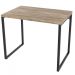 Kit 02 Mesas Para Escritório Home Office Estilo Industrial Form C01 90 cm Carvalho - Lyam Decor
