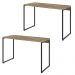 Kit 02 Mesas Para Escritório e Home Office Industrial Aspen 120 cm C01 Carvalho - Lyam Decor