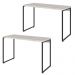 Kit 02 Mesas Para Escritório e Home Office Industrial Aspen 120 cm C01 Snow - Lyam Decor