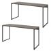 Kit 02 Mesas Para Escritório e Home Office Industrial Aspen 150 cm C01 Carvalho Dark - Lyam Decor