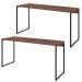 Kit 02 Mesas Para Escritório e Home Office Industrial Aspen 150 cm C01 Nogal - Lyam Decor