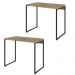 Kit 02 Mesas Para Escritório e Home Office Industrial Aspen 90 cm C01 Carvalho - Lyam Decor