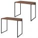 Kit 02 Mesas Para Escritório e Home Office Industrial Aspen 90 cm C01 Nogal - Lyam Decor