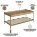 Kit 02 Mesas de Centro Para Sala de Estar Industrial Indy A03 Hanover Dourado - Lyam Decor