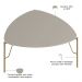 Kit 02 Mesas de Centro Para Sala de Estar Pés Industrial Dourado Alef I03 Grigio - Lyam Decor