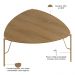 Kit 02 Mesas de Centro Para Sala de Estar Pés Industrial Dourado Alef I03 Louro Luna - Lyam Decor