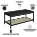 Kit 02 Mesas de Centro Para Sala de Estar Pés Madeira Moss A03 Nero Preto - Lyam Decor