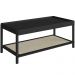 Kit 02 Mesas de Centro Para Sala de Estar Pés Madeira Moss A03 Nero Preto - Lyam Decor