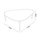 Kit 02 Mesas de Centro Para Sala de Estar Pés Metálicos Adek A03 Nero Dourado - Lyam Decor