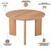 Kit 02 Mesas de Centro e 01 Mesa Lateral Pés Madeira Bulat A03 Hanover Roble - Lyam Decor
